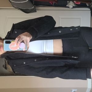 Bomber jacket with a detachable hoodie